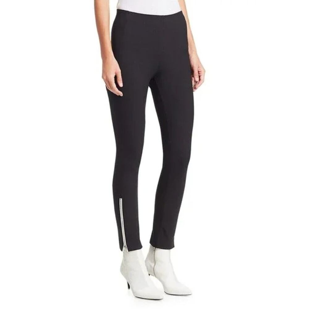 RAG & BONE Simone Ankle Zipper Stretch Trouser Pants Black Women's Size 2 Career
